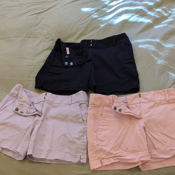 Lot of 3 LOFT Women's Riviera Shorts - Black, Gray, and Pink - Picture 1 of 4